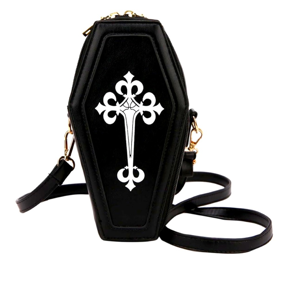 Gothic Cross Coffin Crossbody Bag NEW WITH TAGS